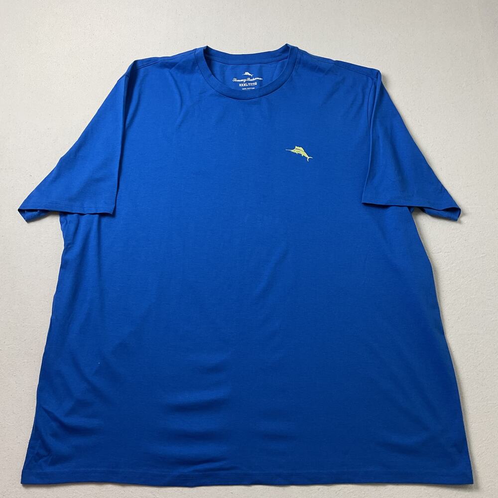 Tommy Bahama Womens 3XL Blue Flamingo Short Sleeve Casual T-Shirt